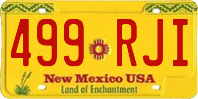 NM license plate 499RJI