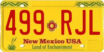 NM license plate 499RJL