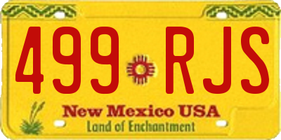 NM license plate 499RJS