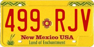 NM license plate 499RJV