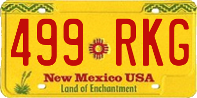 NM license plate 499RKG