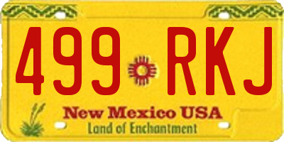 NM license plate 499RKJ
