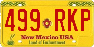 NM license plate 499RKP