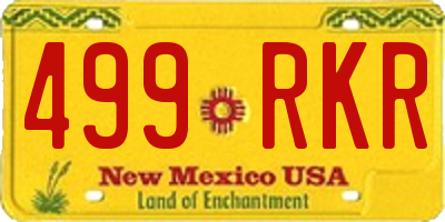 NM license plate 499RKR