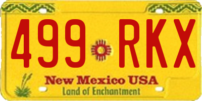 NM license plate 499RKX