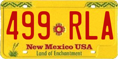 NM license plate 499RLA