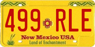 NM license plate 499RLE