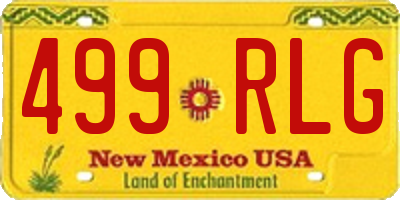 NM license plate 499RLG