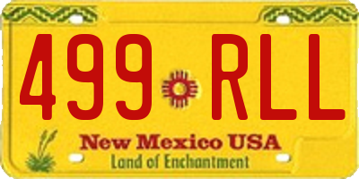 NM license plate 499RLL