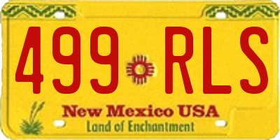NM license plate 499RLS