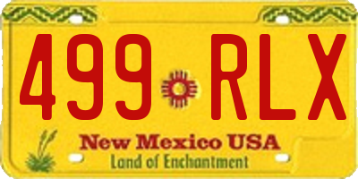 NM license plate 499RLX