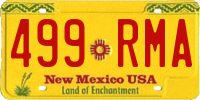 NM license plate 499RMA