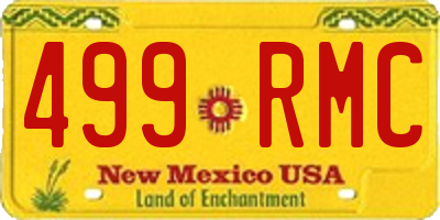 NM license plate 499RMC
