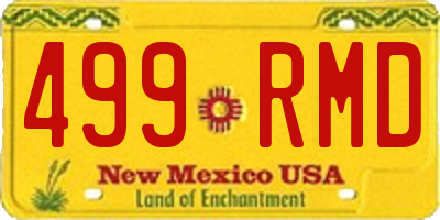 NM license plate 499RMD