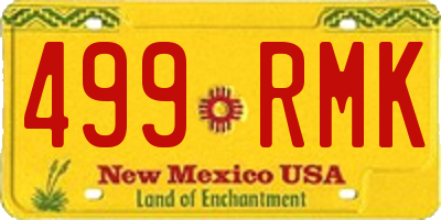 NM license plate 499RMK