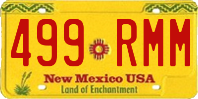 NM license plate 499RMM