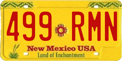 NM license plate 499RMN