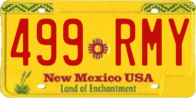 NM license plate 499RMY