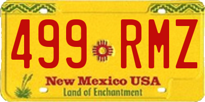 NM license plate 499RMZ