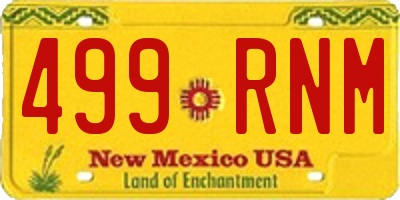 NM license plate 499RNM