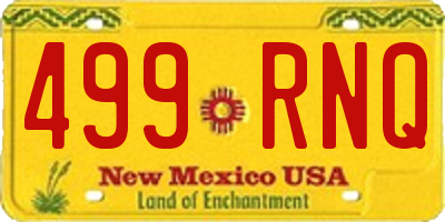 NM license plate 499RNQ