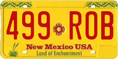 NM license plate 499ROB