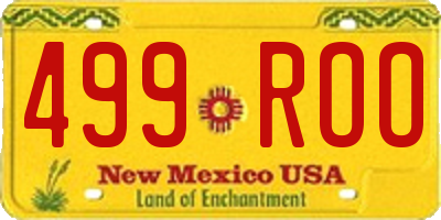 NM license plate 499ROO