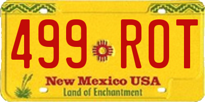 NM license plate 499ROT