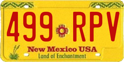 NM license plate 499RPV