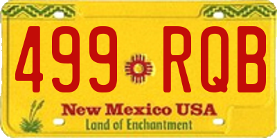 NM license plate 499RQB