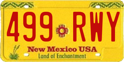 NM license plate 499RWY