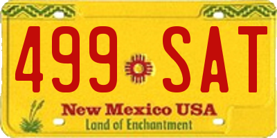 NM license plate 499SAT
