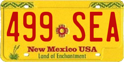 NM license plate 499SEA