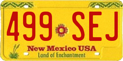 NM license plate 499SEJ