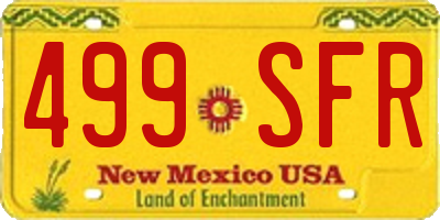 NM license plate 499SFR