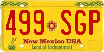 NM license plate 499SGP