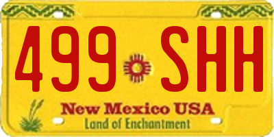 NM license plate 499SHH