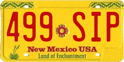 NM license plate 499SIP