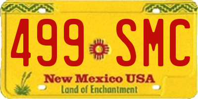 NM license plate 499SMC