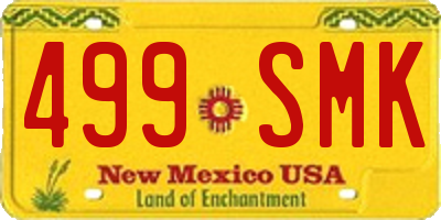 NM license plate 499SMK