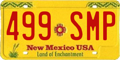 NM license plate 499SMP