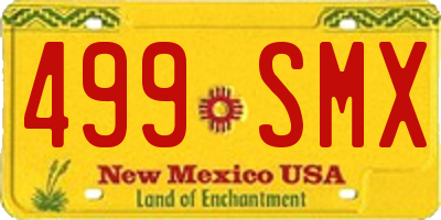 NM license plate 499SMX