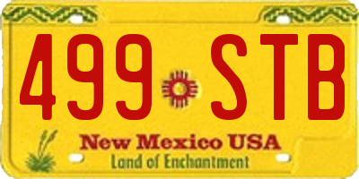 NM license plate 499STB