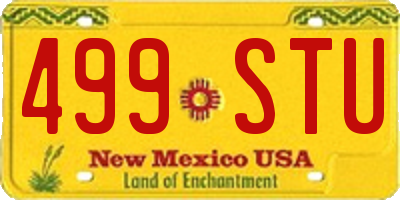 NM license plate 499STU