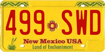 NM license plate 499SWD