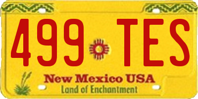 NM license plate 499TES