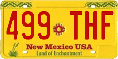 NM license plate 499THF