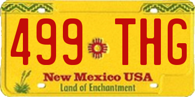 NM license plate 499THG