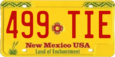 NM license plate 499TIE