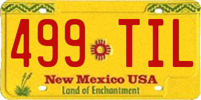 NM license plate 499TIL